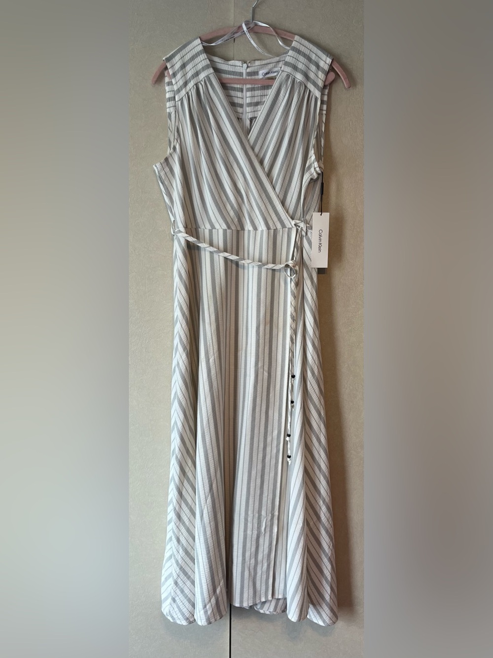 Calvin Klein sleeveless faux maxi dress NWOT Size 16